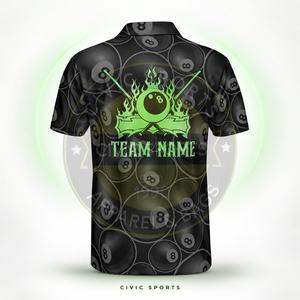 Jersey Personalizado de Alta Calidad, Unisex, Transpirable, Manga Corta, 100% Poliéster, Uniforme Sublimado para Billar - Product Image 4