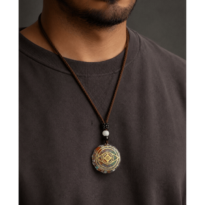 Natural Crystal Necklace for Men & Boys-30 Inch Adjustable <b>Rope</b> <b>Chain</b> by Eye of Cosmos - Product Image 1