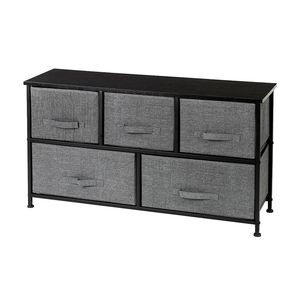 Comò Moderno a 2 Livelli per Cameretta, Armadio Organizzatore Ampio con 5 Cassetti in Tessuto Facili da Estrarre, Struttura in Metallo, Unità Multiuso - Product Image 1