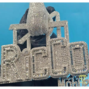 <b>Custom</b> Airplane <b>Name</b> Pendant Moissanite Diamond Iced Out Hip Hop <b>Necklace</b> Bling Jewelry Gift - Product Image 4