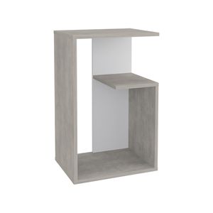 Everet 25 \ "tavolino alto 3 livelli cemento grigio e bianco per mobili soggiorno - Product Image 2