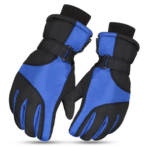 Wholesale Waterproof Windproof Cowhide Leather Winter Thermal Snow <b>Ski</b> & Snowboarding Gloves Full Finger Hook - Product Image 1
