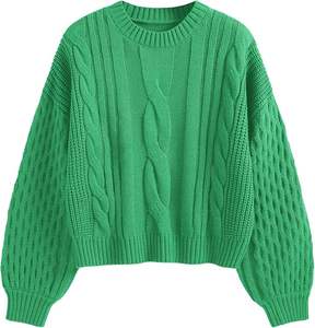 Suéter de Invierno para Mujer, Tejido Suave Premium, 100% Algodón, Transpirable, Antiarrugas, Elegante, Corte Holgado y Duradero - Product Image 2