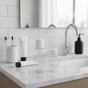 Flacone in <span class=keywords><strong>Plastica</strong></span> per Collutorio <span class=keywords><strong>di</strong></span> Alta Qualità, Antiscivolo, Design Ergonomico, Riutilizzabile, Confezione da Viaggio per Hotel e Bagno - Product Image 2