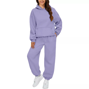 Relaxed Fit Matching <b>Set</b> with Jogger Pants Women Tracksuit Soft and Comfy <b>Two</b> <b>Piece</b> <b>Lounge</b> <b>Set</b> Women Tracksuit - Product Image 5