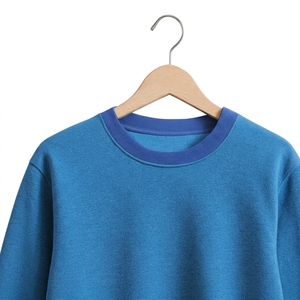 เสื้อสเวตเชิ้ตคอกลมสีน้ำเงินสำหรับผู้ชาย ปักโลโก้ตามสั่ง ทรงปกติ ผ้าฝ้ายถัก สวมใส่สบายๆ สำหรับฤดูใบไม้ร่วง - Product Image 4