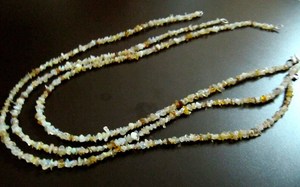 Natural Ethiopian <b>Opal</b> Irregular Chip Gravel Uncut Nugget Beaded <b>Necklace</b> Strand 18 Inches - Product Image 4