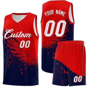 Custom Basketball Jersey Set V-Neck Sleeveless Mesh Blue Yellow Sublimated Print Unisex Adult Team Uniforms 00 - Product Image 2