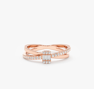 Elegant 14KT Gold Vintage IGI Certified Lab Grown Diamond Brilliant Cut Ring Anniversary Wedding Gift for Children's Stylish - Product Image 2