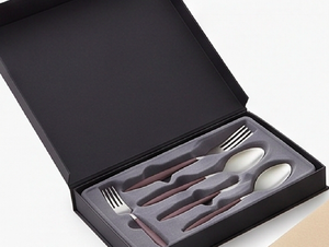 Ensemble de couverts minimalistes avec manches en bois, couverts en acier inoxydable, compatibles lave-vaisselle, pour la table de mariage - Product Image 6