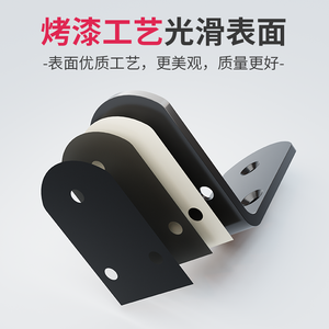 <b>Black</b> Stainless Steel 90-Degree Right Angle Fastener Wooden Board Reinforced Angle Iron Straight <b>Bracket</b> <b>Shelf</b> Support Connector - Product Image 5