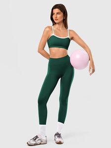 Leggings de sport sculptants taille haute pour femme, soutien-gorge de sport de maintien, extensibles dans les quatre sens, pour l'entraînement et les activités sportives - Product Image 2