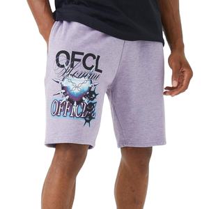 Shorts d'été imprimés pour hommes, respirants, séchage rapide, taille mi-haute, fermeture à cordon, en polyester/coton tricoté, pour la gym et l'entraînement - Product Image 1