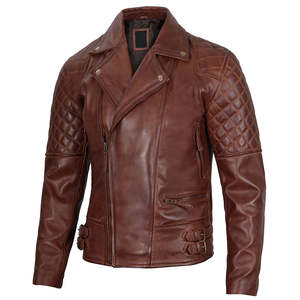 Veste en cuir imperméable pour homme, col montant, avec logo sur le devant, couleur et design personnalisables, matière en peau de mouton de qualité supérieure - Product Image 4