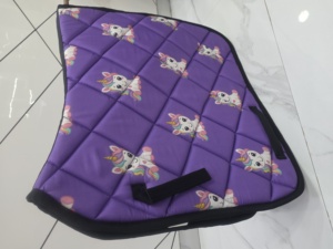 Almohadillas para silla de montar inglesa con estampado personalizado, almohadilla para caballo con logotipo personalizado a bajo precio, almohadilla para silla de montar inglesa de algodón hecha a medida - Product Image 5