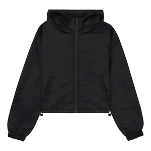 Veste Softshell Unisexe Noire Légère Imperméable Coupe-Vent à Capuche avec Doublure Polaire Microfleece et Fermeture Éclair Imprimée - Product Image 1