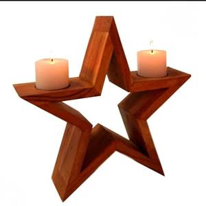 Juego de 3 Portavelas de Madera Natural con Diseño de Corteza, Regalos de Navidad, Portavelas para Velas de Té, Vajilla, Portavelas al Mejor Precio - Product Image 5