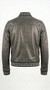 Stylish <b>Men</b> Faux Leather Outerwear Jacket Lightweight Casual Fashion Coat for Daily Wear Wholesale and OEM Production - Product Image 2