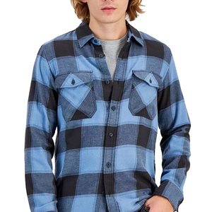 Services personnalisés disponibles, chemises en flanelle à carreaux pour hommes, tendance 2024 - Product Image 3