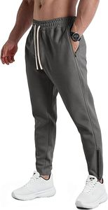 Mens Sweatpants with Zipper Pockets <b>Slim</b> Fit <b>Joggers</b> Workout Pants for Athletic Gym Bodybuilding Training - Product Image 4