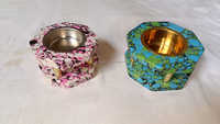 ARTWORK MAESTRO Mubkhar Bakhoor Diffuseur d'encens fait main, design unique et élégant, motif floral marbré, style arabe