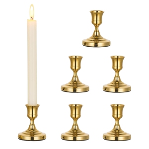 Juego de 5 Portavelas de Hierro con Acabado en Polvo Negro Mate para Decoración de Pasillos, para Regalos, para Decoración de Fiestas - Product Image 3