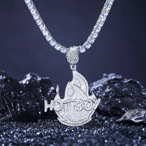 Nuevo Collar con Colgante de Cruz de Llama para Hombre y Mujer, Moissanita, Plata de Ley 925, Estilo Punk, Accesorios Modernos, Joyería Hip Hop - Product Image 2