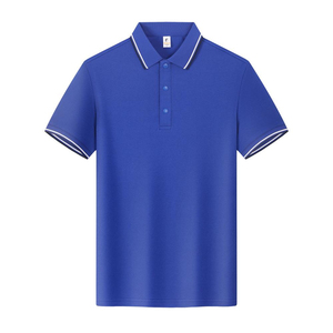 High Quality Hot Selling Nylon Blended Cotton Leisure Polo T-shirt Plus-size Golf Embroidery Men's Polo Shirt - Product Image 3