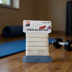 CINTA ELÁSTICA 12MM*3M Bandas Elásticas Premium para Ejercicio y Entrenamiento - Product Image 3