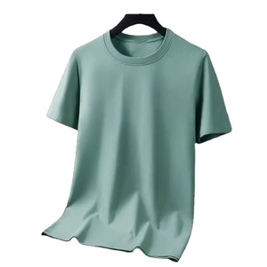 Camiseta de Verano Modal de Manga Corta para Hombre, Cuello Redondo, Color Sólido, Alta Gama, Ajustada, Mercerizada, 100% Modal - Product Image 3