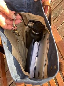 Bolsa de Mano de Lona y Cuero, Estilo Vintage, para Viajes y Compras, de Gran Capacidad y Duradera, LCTB-0073 - Product Image 5