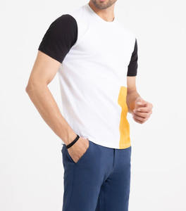 T-shirt en coton pour homme, coupe classique, style actuel, manches courtes, couleur unie, col rond, coupe ample. - Product Image 5