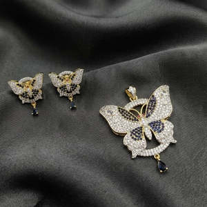 ชุดเครื่องประดับอัญมณีชั้นดี Royal American 10575364BLU จี้เพชรรูปผีเสื้อ สร้อยคอสำหรับผู้หญิง สำหรับงานปาร์ตี้ งานแต่งงาน และงานเฉลิมฉลอง - Product Image 5