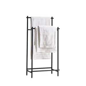 Skies Trader Gold Freestanding Towel Rack 3 Tier Metal Bathroom Organizer <b>Floor</b> Standing Towel Holder Drying Stand for Blankets - Product Image 2