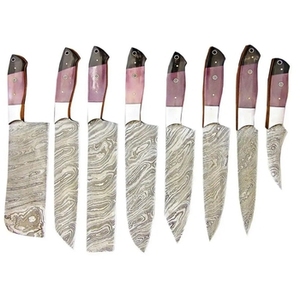 Handmade Carbon Steel Sustainable Multifunction Chef <b>Knife</b> <b>Set</b> 5 Pieces Razor <b>Sharp</b> High Carbon Forged Customizable Wholesale - Product Image 2
