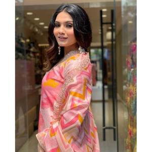 Hermosa parte superior e inferior de ropa de fiesta con Conjunto elegante de tamaño Dupatta XL - Product Image 1