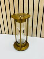 Sablier en aluminium plaqué or 8'' avec motif animal 3D et ange |   Pièce de table décorative vintage en fonte pour la remise des diplômes (Otto 1869)