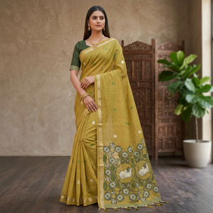 Dernier modèle de sari en coton pour toutes les occasions, vêtements de mariage, sari indien disponible au prix de gros - Product Image 4