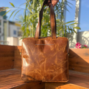 Nouvel arrivage de sacs à main en cuir véritable véritable Crunch sacoche pour ordinateur portable porte-fichiers sacs de bureau unisexe sacs à bandoulière décontractés - Product Image 4