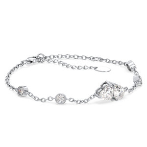 REYES Elegante Brazalete de Oro Blanco de 14K con Diamantes Cultivados en Laboratorio Certificados por IGI, Joyería de Lujo para Mujer para Fiestas y Ocasiones Especiales - Product Image 2