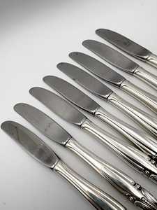 Ensemble de 6 couteaux à beurre en acier inoxydable à bord droit avec manche orné, ustensile de cuisine - Product Image 6