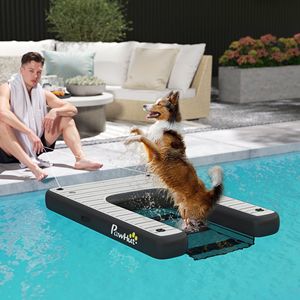 Rampa Gonfiabile per Cani da Barca, Antiscivolo, Sicura e Facile da Usare, per Cani fino a 130 kg, per Moli e Laghi - Product Image 1