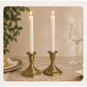 Handmade Modern <b>Brass</b> Taper Candle <b>Holder</b> Set Eco-Friendly Metal <b>Candlestick</b> Stand for Wedding and Christmas Centerpieces - Product Image 4