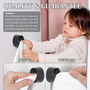 Set di 3 Ganci Premium per Asciugamani da Cucina con Finitura Cromata, Facile Installazione a Parete, Porta Asciugamani Adesivo - Product Image 6