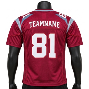 Camiseta de Fútbol Americano Roja de Los Ángeles, Cuello en V, Manga Corta, Transpirable, de Poliéster, Ajuste Atlético para Hombre - Product Image 2