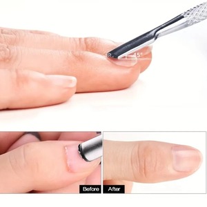 Pousse-cuticules et lime à ongles double face en acier inoxydable pour manucure, soin des cuticules, durable, réutilisable, manucure professionnelle - Product Image 5