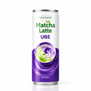 Bebida Vegetariana NDC Ube Matcha Latte 250ml, Bebida Vietnamita Lista para Beber, Precio Competitivo OEM, Muestras Gratis, Diseño BRCGS - Product Image 1