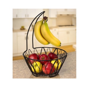 Artisan crafted metal fruit <b>basket</b> designed for stylish kitchen organization <b>with</b> durable framework and practical usability - Product Image 1