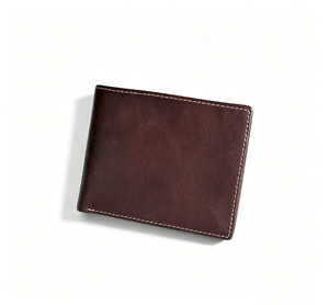 [En stock][Prix de détail] Portefeuille homme bi-fold court noir en cuir de vachette véritable Castello, fait main, tanné végétal, haute qualité - Product Image 5