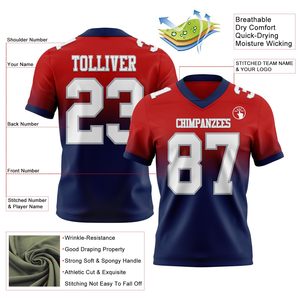 Jersey de Fútbol Americano Premium, Mezcla de Spandex, Sublimación, Color Personalizado, Diseña el Tuyo Propio, Proveedor, Ropa Deportiva de Secado Rápido - Product Image 4
